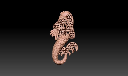 mermaid necklace Jewelry necklace  3d print model - Mito3D