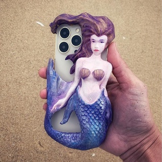 mermaid phone case iphone 12 meimaid mythology geek phonecase  3d print model - Mito3D