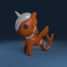 mermycorno ventilador arte caranguejo jogos brinquedo animal 3d print model - Mito3D
