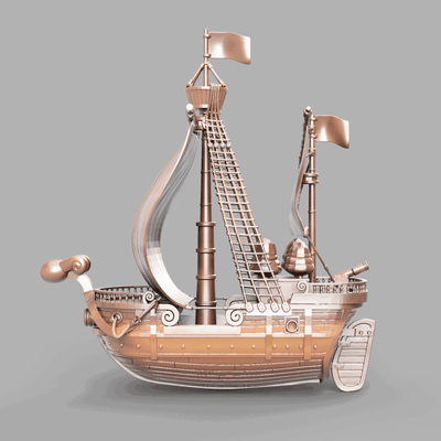 alegre trozo barco mugiwara embarcacion medidas alma of nakama réplica 3d print model - Mito3D