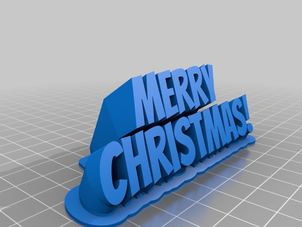 merry chrismtas customized office home work desk 3d print model - Mito3D