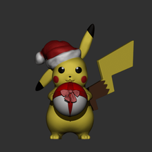 merry christmas pokemon gift pikachu 3d print model - Mito3D