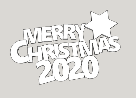 merry christmas 2020 3d print model - Mito3D