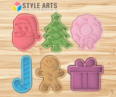 merry christmas christmas cookie cutters pack - cookies Home christmas christmas saint cutters cutter cookies cookies masses cookies bakery  3d print model - Mito3D