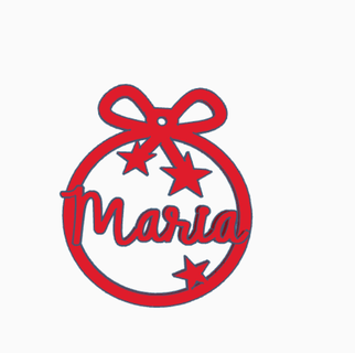 neşe Noel Noel süs Maria x2 Noel dekorasyon köknar ilk isim köknar ilk isim Maria 3d print model - Mito3D