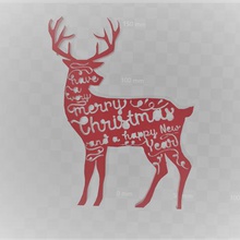 merry christmas deer art reindeer 3d print model - Mito3D