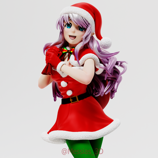 merry christmas girl anime fanart 3dprint printing 3d print figure chibi collectibles game stl action character marvel dc comic 3d print model - Mito3D