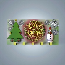 neşe Noel anahtar Kulp destek ceket raf anahtarlar anahtarlık kardan adam ağaç hediye kar taneleri askı kanca portmanto heykel tasarım modelleme 3d print model - Mito3D