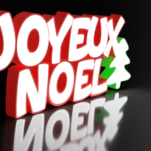 merry christmas led noel decoration 3d print model - Mito3D