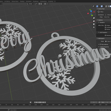 merry christmas - tree hangers gadget decorations personalized ornaments editable ornament 3d print model - Mito3D