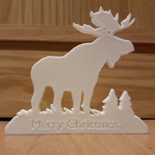 merry christmas moose art decor artdecor homedecoration christmasdecoration 3d print model - Mito3D
