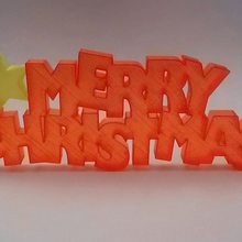 merry christmas sign art ornament ornaments daghizmo decoration signs logos 3d print model - Mito3D