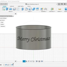 merry christmas vase home 3d print model - Mito3D