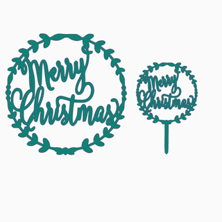 alegre Navidad guirnalda pastel sombrero copa navidad dulce pascuasl fiestas 3d print model - Mito3D