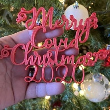 merry covid christmas 2020 ornament 3d print model - Mito3D