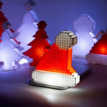 merry pixel christmas art snowman rudolph decoration ornarment santa holiday 3d print model - Mito3D