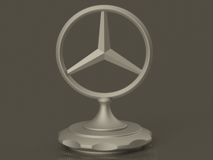 Mercedes Abzeichen Schmuck Mantel Waffen Marke Wagen Star 3d print model - Mito3D