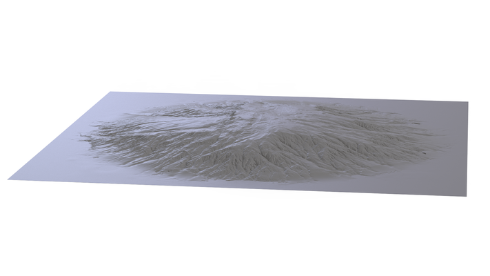 mesa flat terrain surface plan plat architecture land terra landscape model canyon crumble fractal terrace slopenoise valley art 3d nature erosion stl print decor rock 3d print model - Mito3D