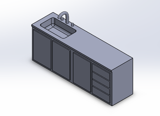 mesada cocina tavolo 3d print model - Mito3D