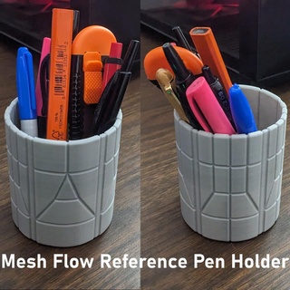 mesh flow reference pen holder 3d modeling blender pen holder reference topology office home work desk  3d print model - Mito3D