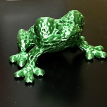 örgü kurbağa geliştirilmiş sanat doğa heykel heykeller 3d print model - Mito3D