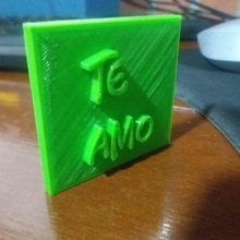 message l'amour amo carte moule 3d print model - Mito3D