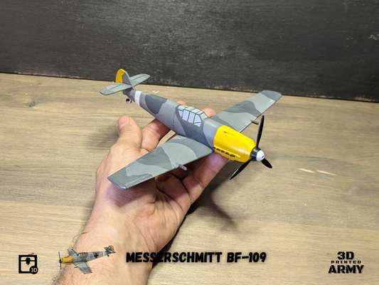 messerschmitt bf 109 warbird luftwaffe cracheur feu usaaf ww2 avion jet allemand 3d print model - Mito3D