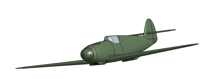 Messerschmitt bf 109 oyun uçak nostaljik oyuncak dövüşçü dünya savaş ii ww2 koleksiyon havacılık kendin yap 3d print model - Mito3D