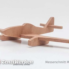 messerschmitt me 262 simplificado cnc láser juego vehículos zenziwerken de juguete stepcraft la madera contrachapada lasercut router avión 3d print model - Mito3D