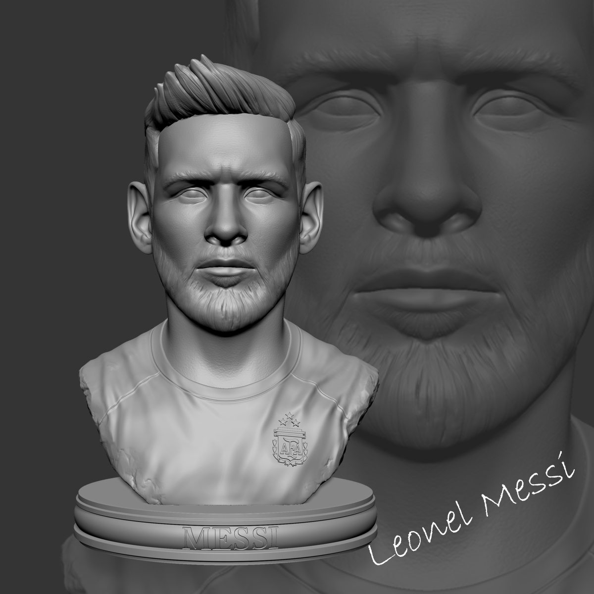 messi Arte Barcelona argentina 3d fútbol futbol calcio PSG 3D print model - Mito3D