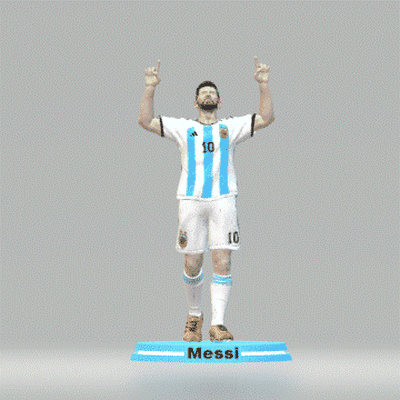 messi arjantin arası miami şampiyon futbol mls funko pop dünya lig orlando ronaldo fifa kaptan 3d print model - Mito3D