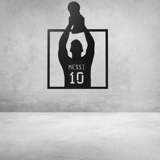 messi - lionel messi wall chart messi lionel messi champion world champions argentina wall painting silhouette  3d print model - Mito3D