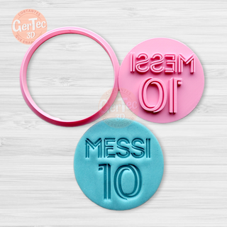 messi 10 cutter stamp cookie goat seal mass cookies cold porcelain ceramics 3d print model - Mito3D