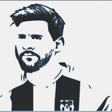 messi Arte póster ronaldo fútbol club real Madrid argentina España Barcelona emblema logo llavero Lionel 3d print model - Mito3D