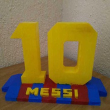 messi bib various decoration football barcelona dorsal 3d print model - Mito3D