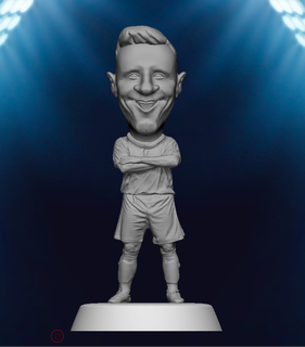 messi cartone animato stile 2023 giocatore Inter lionel calcio ornamento 3d print model - Mito3D