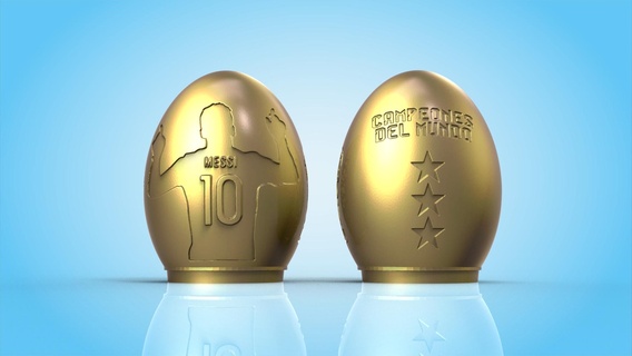 messi Pascua Resurrección huevo campeones mundo 3d print model - Mito3D