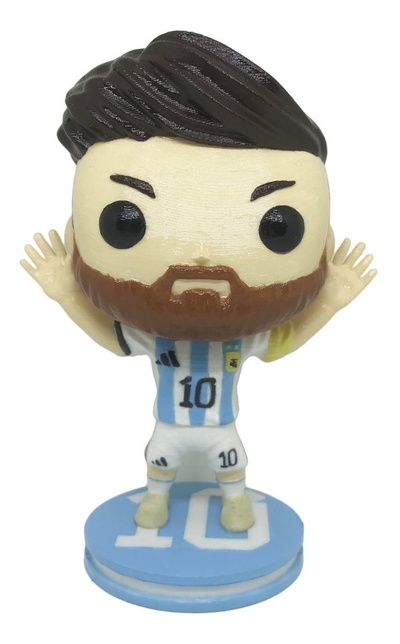 messi funko pop argentina futebol esporte corre 3d print model - Mito3D