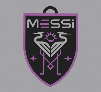 messi inter miami shield keychain soccer de champion 2023 psg medal 3d print model - Mito3D