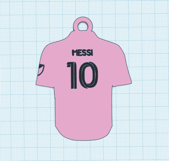 messi Inter Miami chemise porte clés Argentine 3d print model - Mito3D