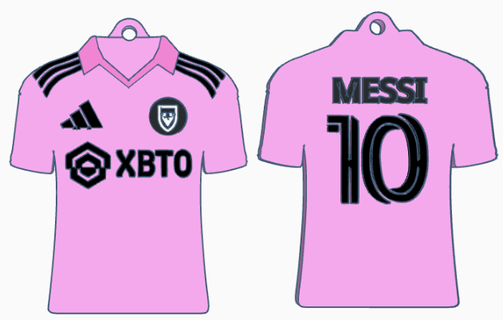 messi Inter Miami shirt porte clés 3d print model - Mito3D