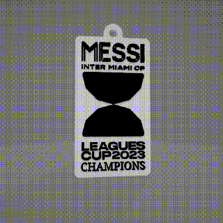 messi keychain - leagues cup champions 2023 mls inter miami lionel concacaf pink world soccer 3d print model - Mito3D