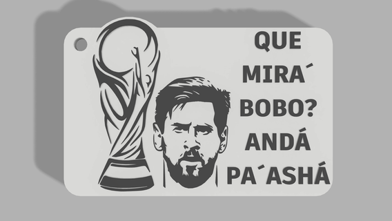 Messi anahtarlık görünüyor 39 aptal Futbol Arjantin dünya Fincan skaloneta 3d print model - Mito3D