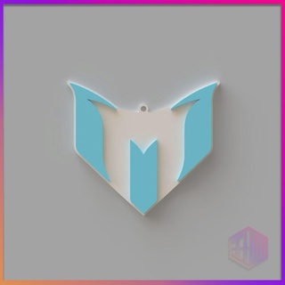 messi logo portachiavi collana spilla emblema 3d print model - Mito3D