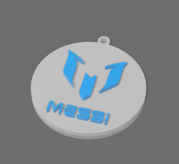 messi logo keychain Jewelry world cup goat messilover argentina afa soccer barsa 3d print model - Mito3D