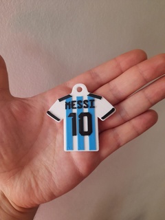 messi t-shirt keychain messi keychain argentina selection leo messirve argentina national team scaloneta  3d print model - Mito3D