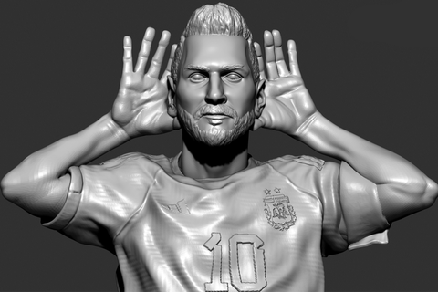 Messi topo gri Leo lio Arjantin Futbol şekil Hollanda barcelona dünya seçim şampiyon Pire iyi 3d print model - Mito3D