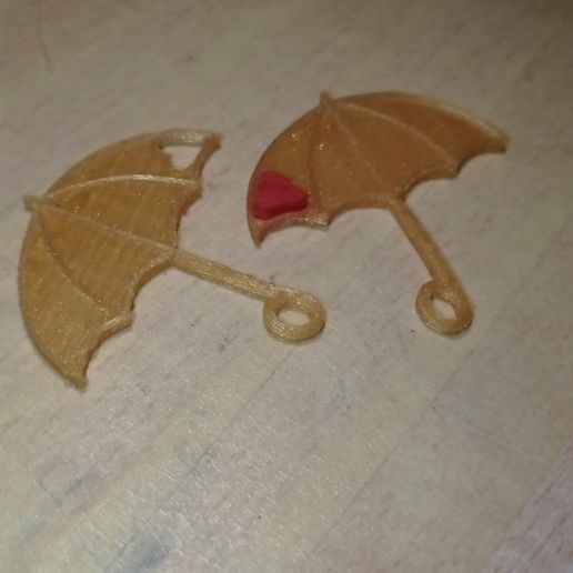 met mother umbrella couple keychain 3D print model - Mito3D