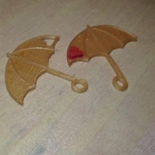 met mother umbrella couple keychain 3d print model - Mito3D