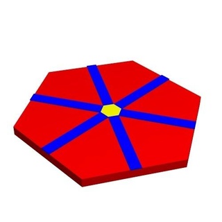 métagone tuile 6 6x 1 géométrie jouet tige math tessellation 3d print model - Mito3D